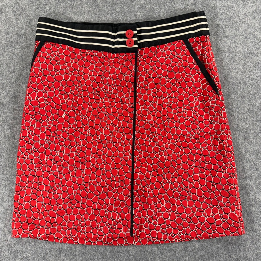 Skunkfunk Andere Red Black Pebble Print Mini Skirt Striped Waist Size 2